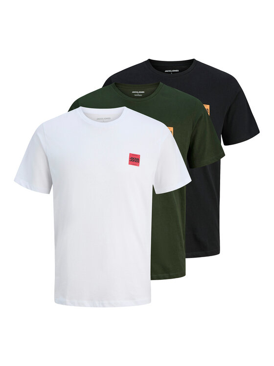 Jack&Jones Jack&Jones Set od 3 majice Brandy 12288298 Šarena Regular Fit