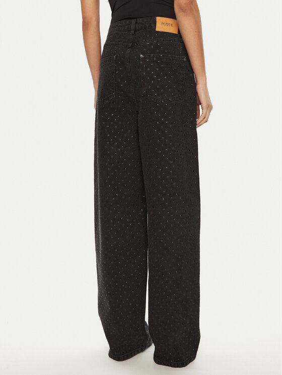 ROTATE ROTATE Jeansy 113606 Czarny Regular Fit