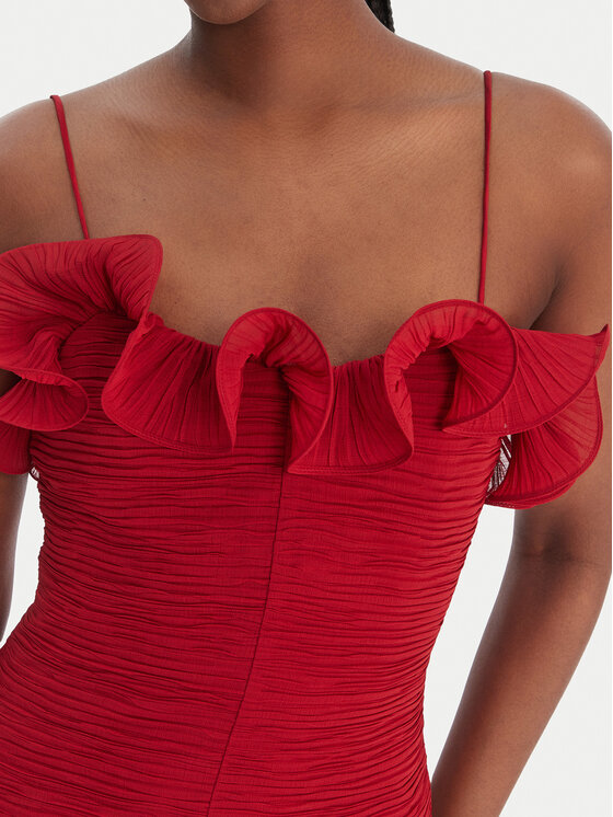 Guess Guess Abito da cocktail W6RK80 WI342 Rosso Classic Fit