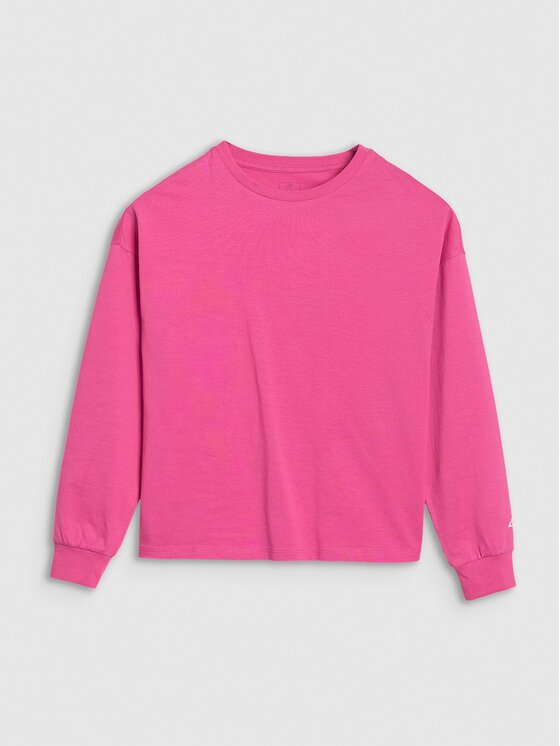4F 4F Komplet 3 longsleeve 4FJWSS25TLONF377-54S Różowy Oversize