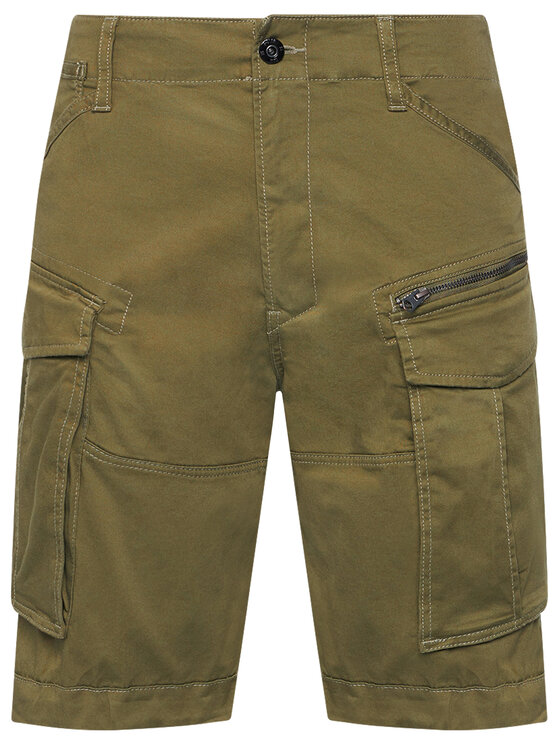 G-Star Raw G-Star Raw Kratke hlače iz tkanine Rovic D08566-5126-724 Zelena Relaxed Fit