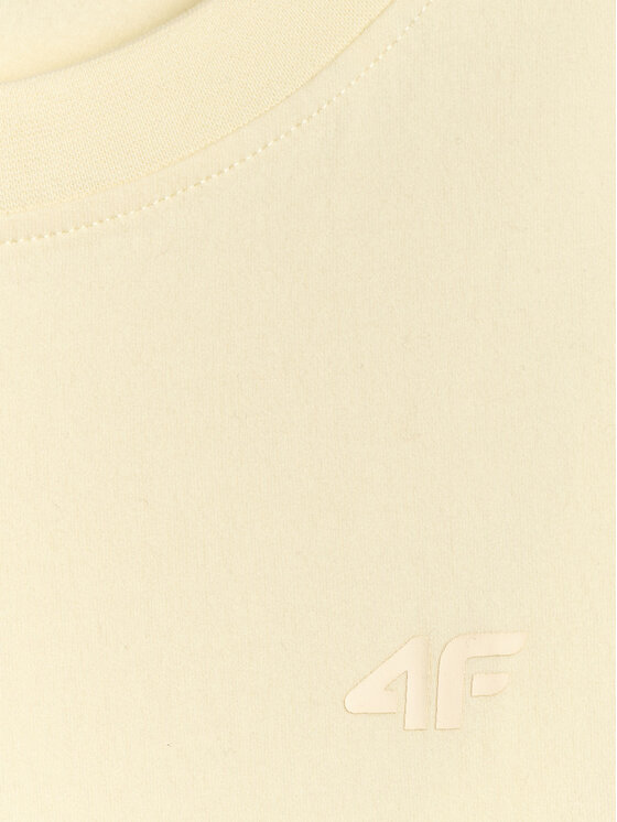4F 4F T-Shirt ESSENTIAL 4 Żółty jasny Regular Fit