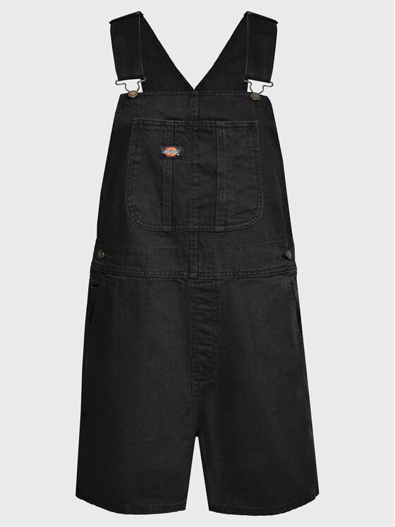 Dickies Jeans hlače z naramnicami Duck Canvas DK0A4XPT Črna Regular Fit
