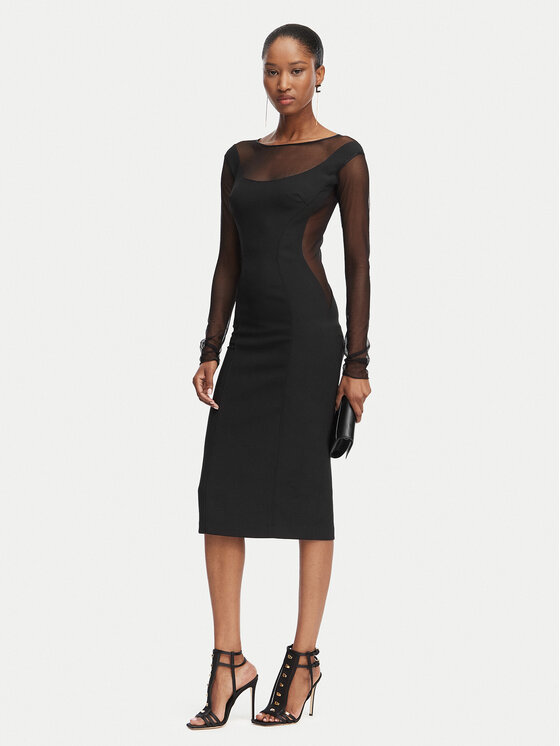 Elisabetta Franchi Elisabetta Franchi Cocktail obleka AB-898-62E2-V390 Črna Slim Fit