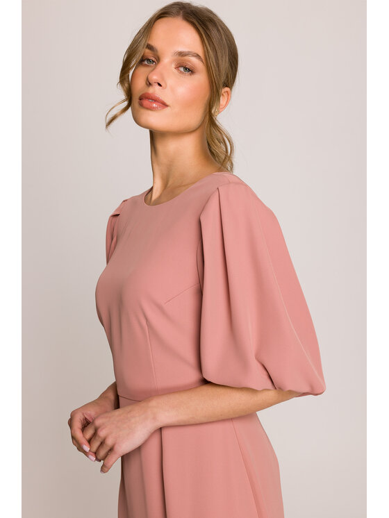Stylove Stylove Večerní šaty S399 Růžová Premium Fit