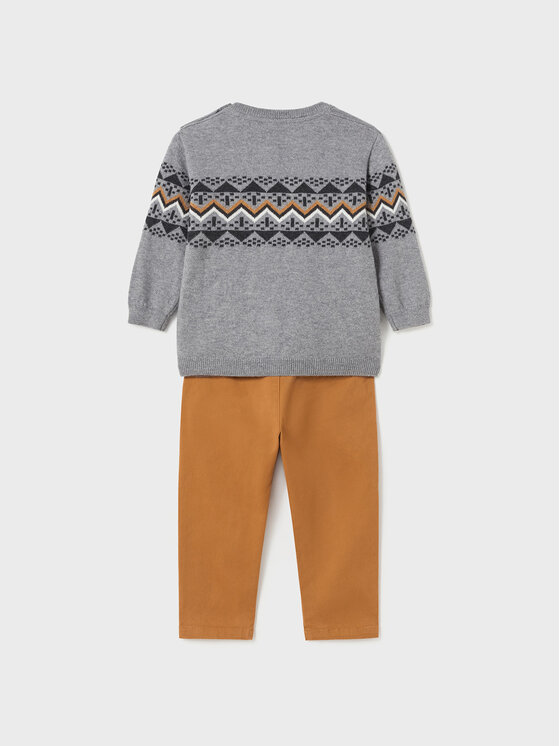 Mayoral Mayoral Completo pullover e pantaloni di tessuto 2.544 Marrone Regular Fit