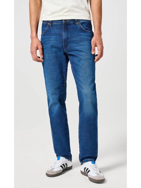 Wrangler Wrangler Jeansy River Niebieski Tapered Fit