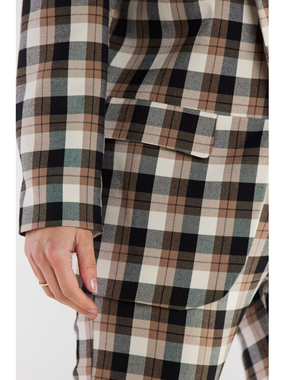 Awama Awama Spodnie damskie A492 Brązowy Basic Fit