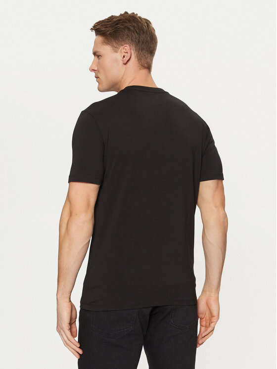 Guess Guess Marškinėliai M5RI12 J1314 Juoda Slim Fit