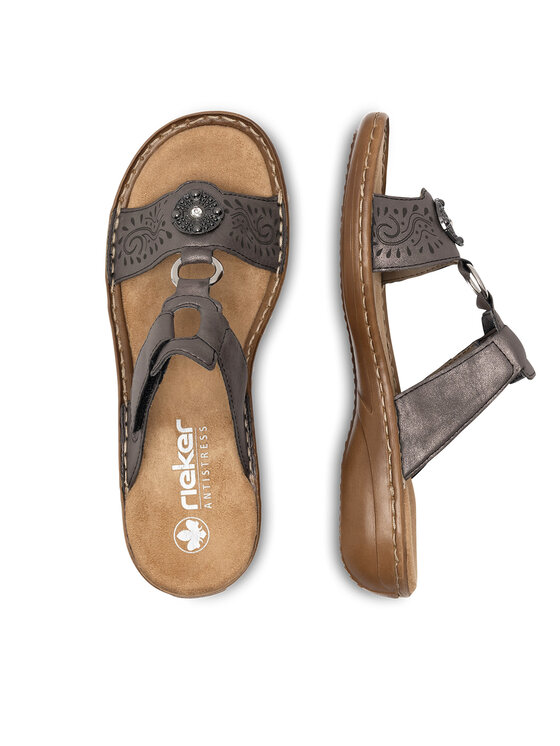 Rieker Rieker Pantoletten 608K1-45 Grau