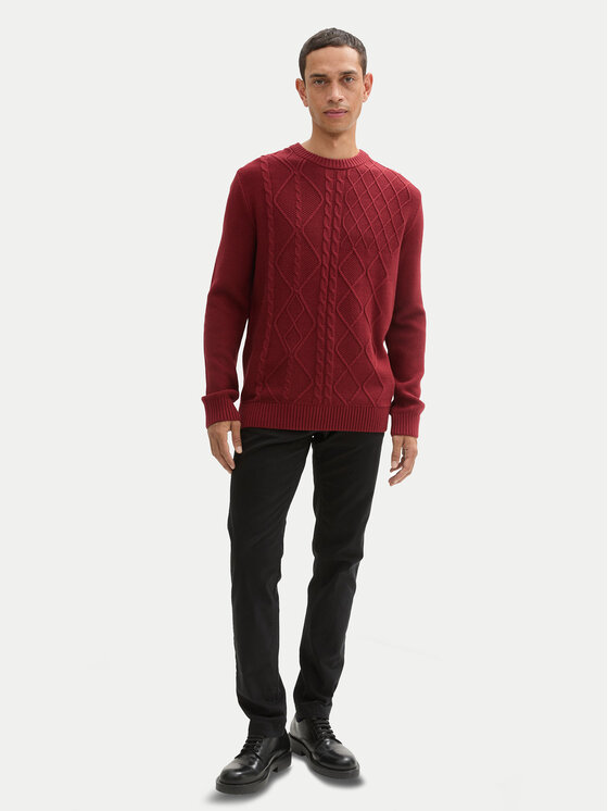 Tom Tailor Tom Tailor Sweter 1043343 Czerwony Regular Fit