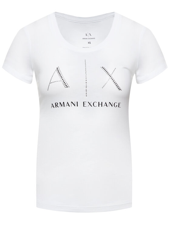 Armani Exchange Armani Exchange T-Shirt 8NYT83 YJ16Z 1000 Biały Regular Fit