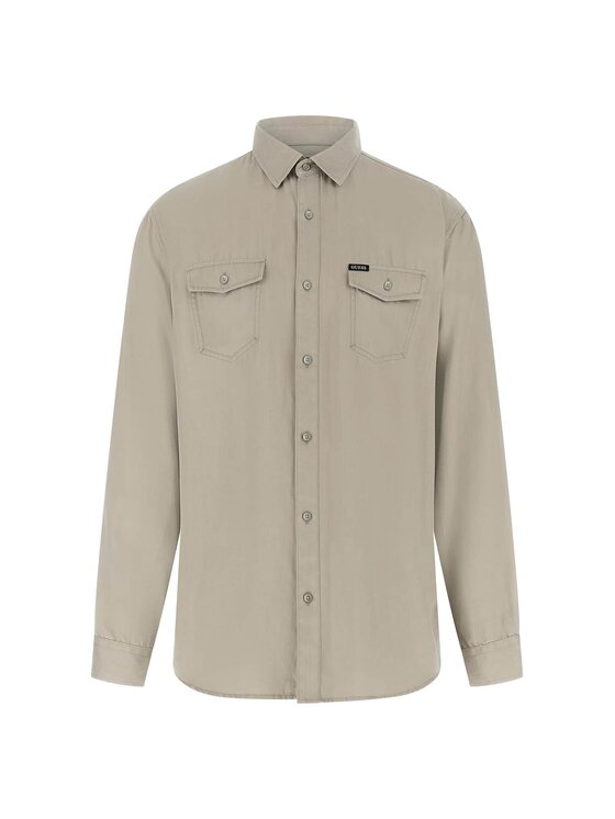 Guess Guess Košile 177075 Béžová Classic Fit
