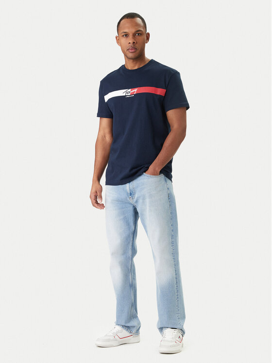 Tommy Jeans Tommy Jeans T-shirt DM0DM22539 Tamnoplava Regular Fit