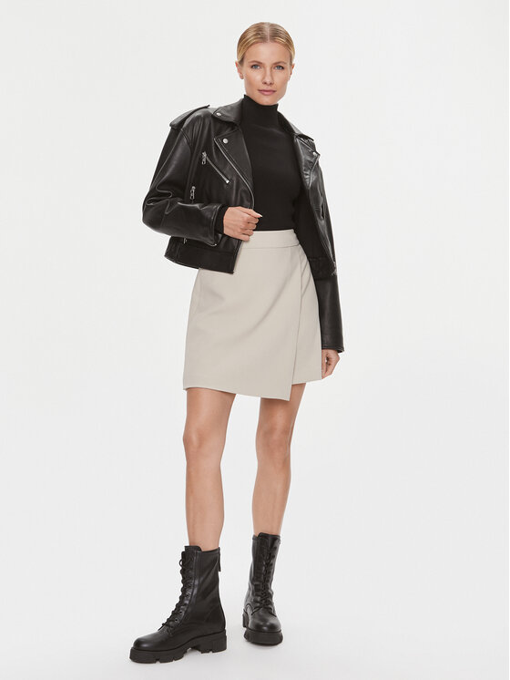 DKNY DKNY Trapez suknja UK3SX131 Bež Regular Fit