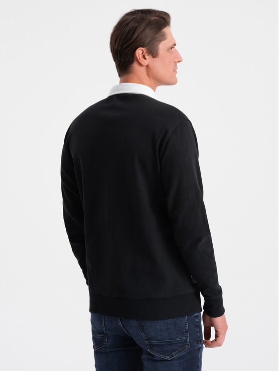 Ombre Ombre Mikina OM-SSNZ-0132 Černá Large Fit