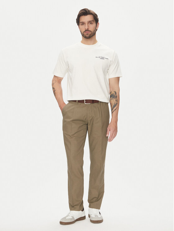 Marc O'Polo Marc O'Polo Chinosy 523 1340 10134 Zielony Tapered Fit