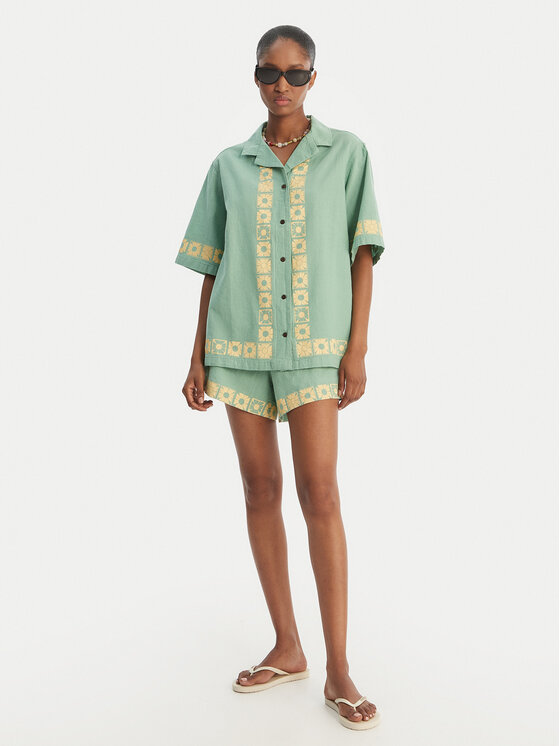 Quiksilver Quiksilver Krekls Bahamas EQWWT03145 Zaļš Relaxed Fit