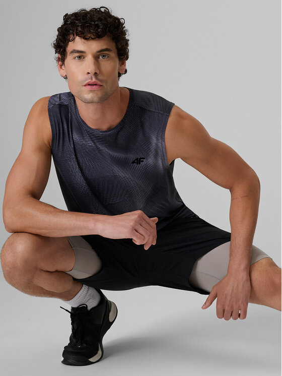 4F 4F Tank top CORE SYSTEM Czarny Regular Fit