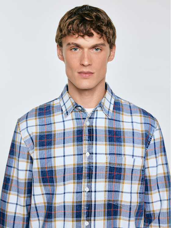 BIG STAR BIG STAR Koszula MEROWI Niebieski Basic Fit