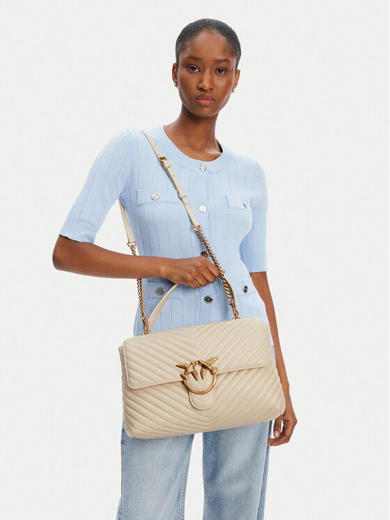 PINKO PINKO Rankinė Love Lady Puff Big Cl 100042 A0GK Z14Q Balta