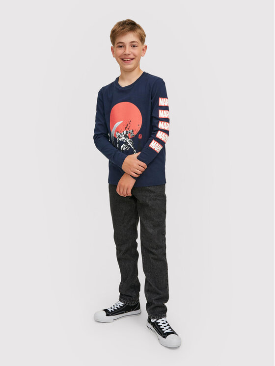 Jack&Jones Junior Jack&Jones Junior Blúz MARVEL 12217803 Sötétkék Regular Fit