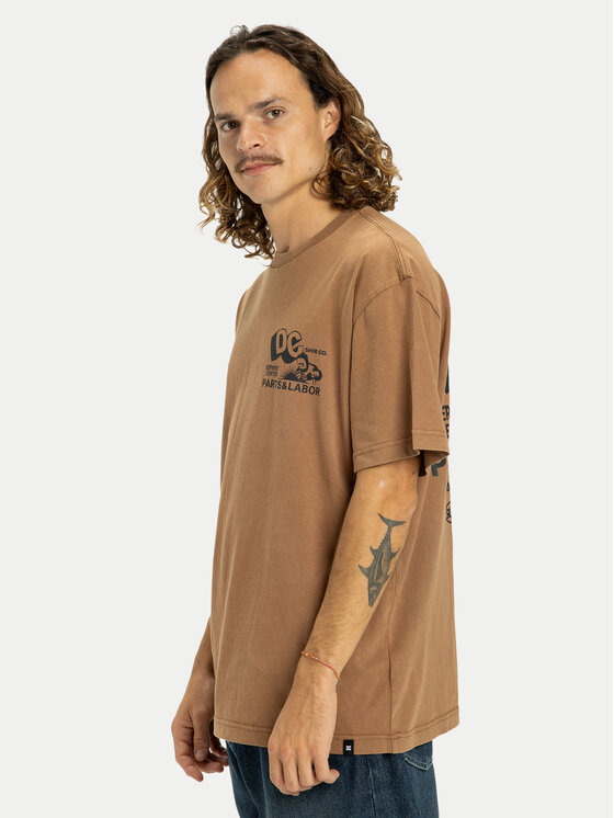 DC Shoes DC Shoes T-särk Parts Dep EDYZT04366 Pruun Regular Fit