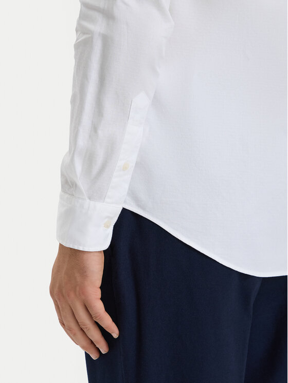 Tommy Hilfiger Tommy Hilfiger Koszula Flex Dobby MW0MW44570 Biały Slim Fit