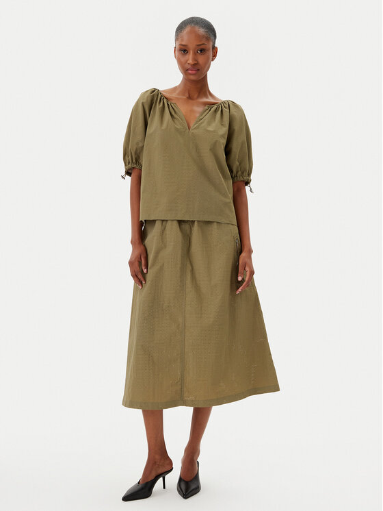 DKNY DKNY Blúzka P5BAFATG 311 Zelená Regular Fit