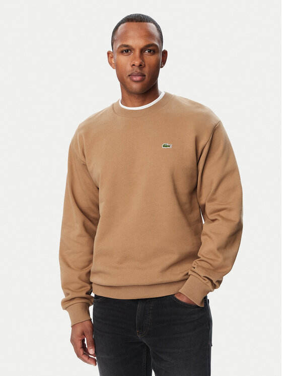 Lacoste Lacoste Mikina SH8868 Světle hnědá Regular Fit