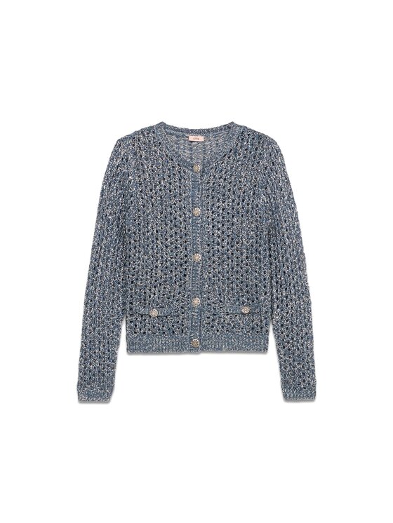 Oltre Oltre Cardigan M194J004924N0Z4 Blu Regular Fit