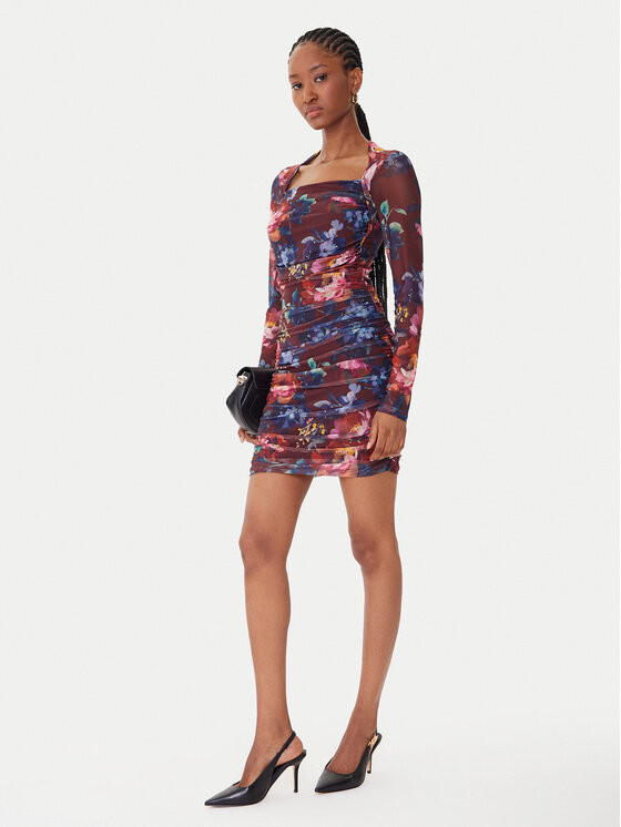 Guess Guess Cocktail obleka W5BK65 KCZC2 Pisana Slim Fit