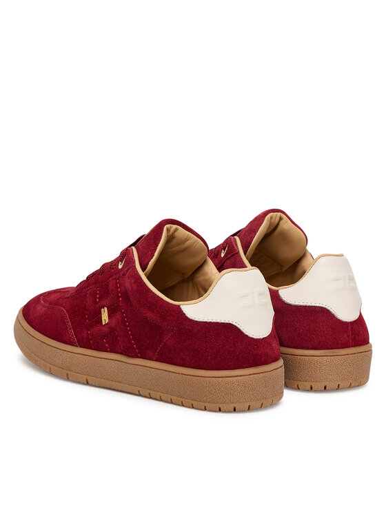 Elisabetta Franchi Elisabetta Franchi Sneakersy Low Cut Lace Up F4A9-E0340-0071 S Bordowy