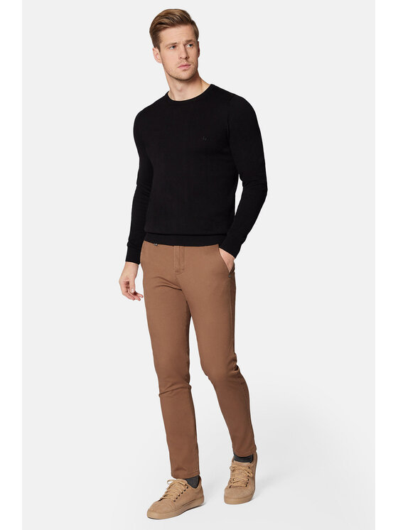 Lancerto Lancerto Chinosy Monaco SP082223000011 Brązowy Slim Fit