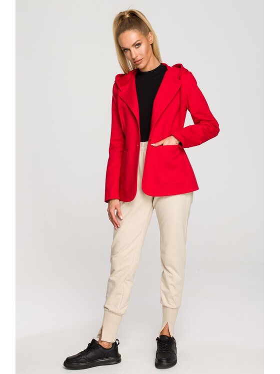 Made of Emotion Made of Emotion Marynarka M691 Czerwony Casual Fit