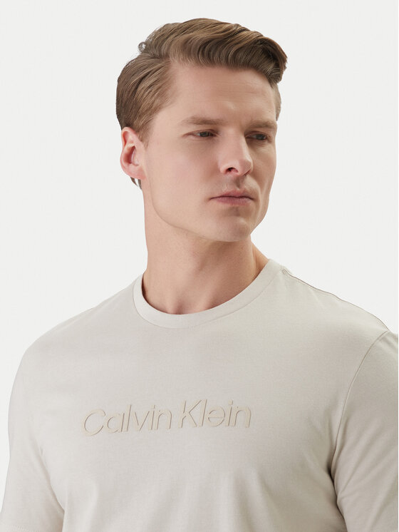 Calvin Klein Calvin Klein Majica LV04LF810G Écru Regular Fit
