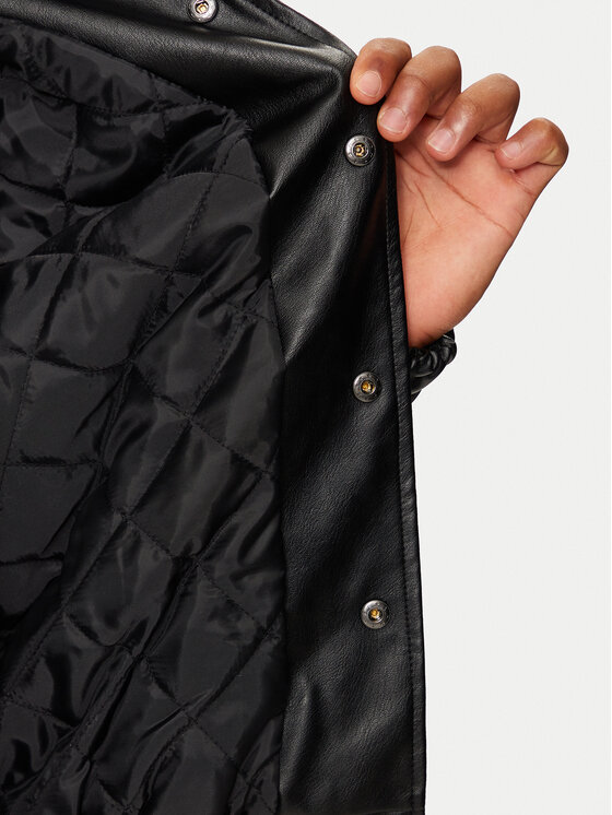 Karl Kani Karl Kani Giacca in similpelle Kani Star 60750004 Nero Regular Fit