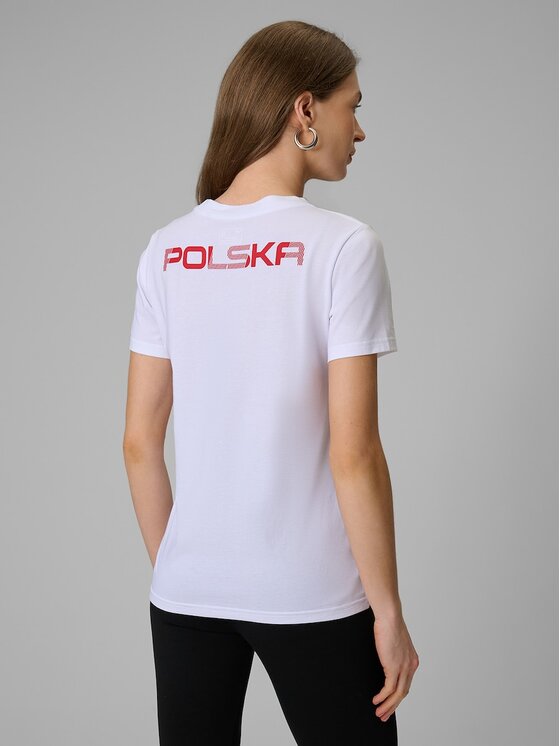 4F 4F T-Shirt 4FRMM00TTSHF2950-10S Biały Regular Fit