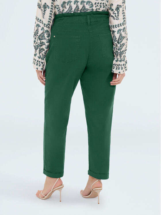 Fiorella Rubino Fiorella Rubino Pantaloni di tessuto P706T005159N035 Verde Regular Fit