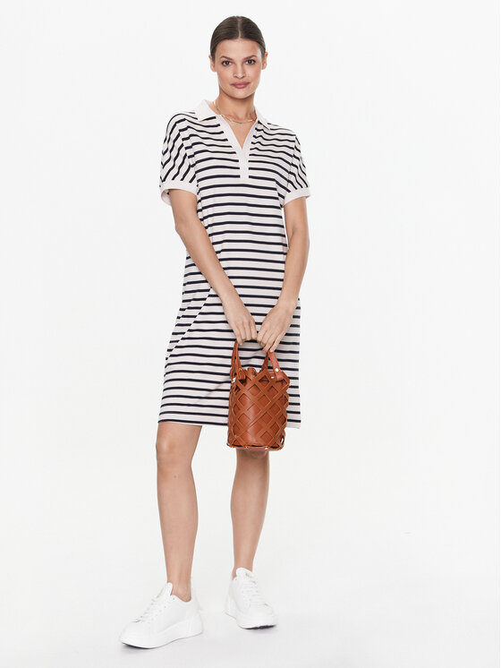 Tommy Hilfiger Tommy Hilfiger Φόρεμα καθημερινό WW0WW38639 Εκρού Relaxed Fit