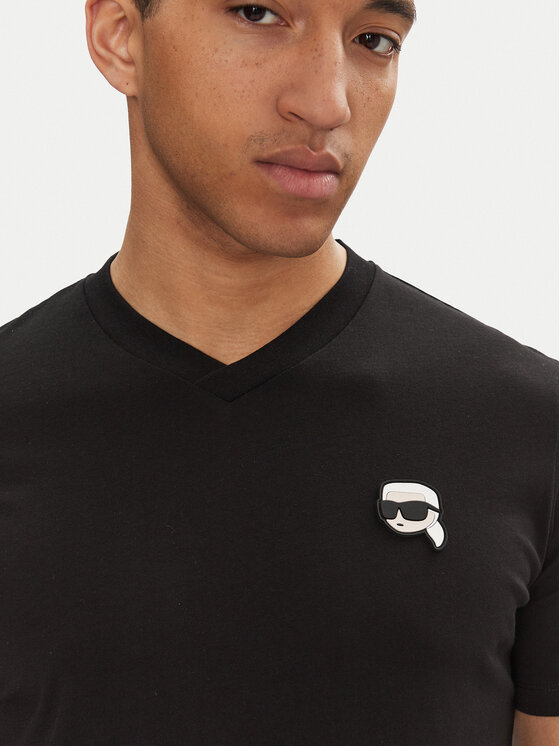 KARL LAGERFELD KARL LAGERFELD Marškinėliai 755021 552224 Juoda Regular Fit