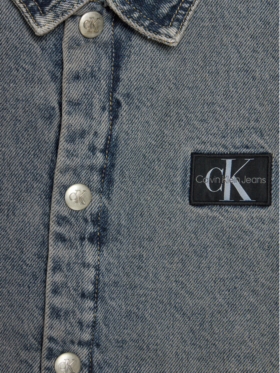 Calvin Klein Jeans Calvin Klein Jeans Kurtka jeansowa Skater IU0IU00537 Niebieski Relaxed Fit