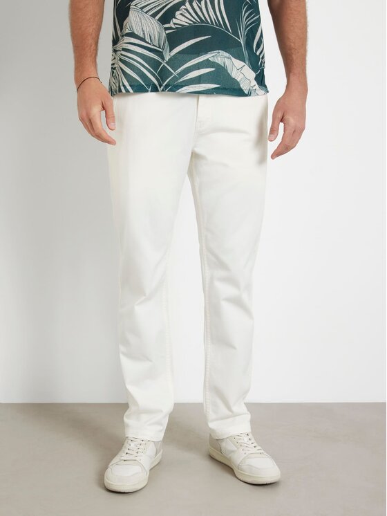 Guess Guess Spodnie materiałowe 164555 Biały Regular Fit