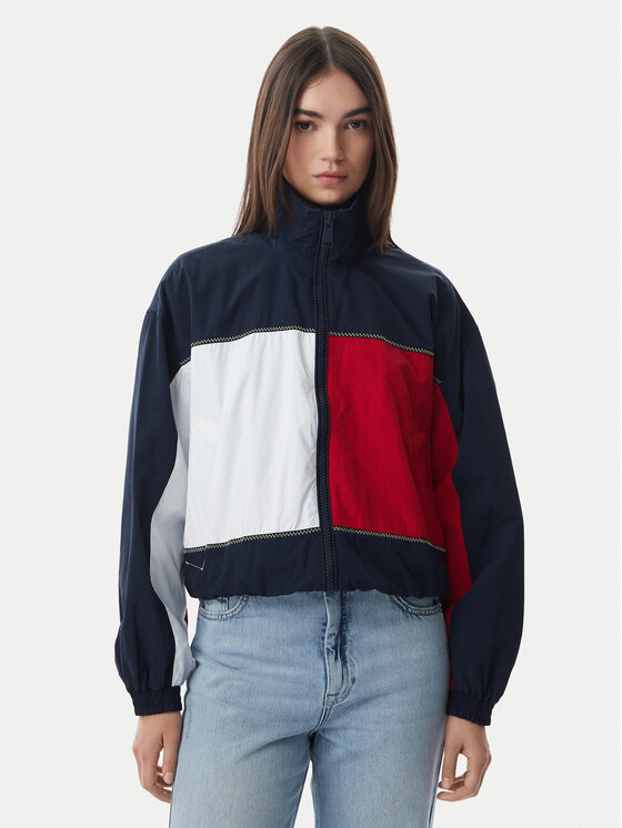 Tommy Jeans Átmeneti kabát Flag DW0DW22914 Sötétkék Regular Fit