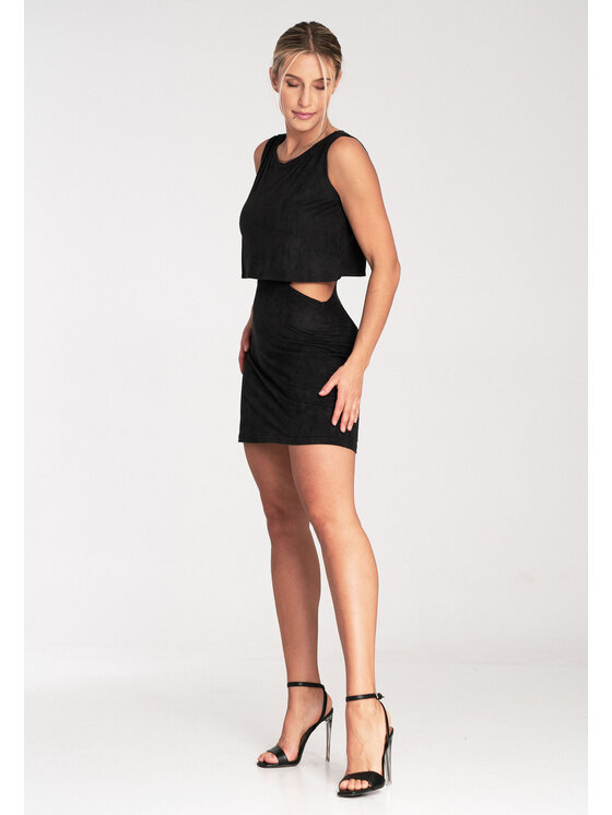 FIGL FIGL Vestito da giorno M1060 Nero Fitted Fit