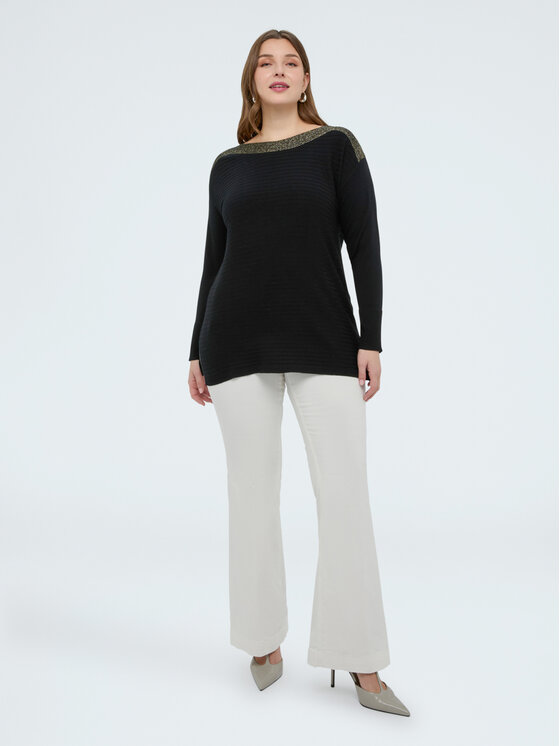 Fiorella Rubino Fiorella Rubino Sweter M086L008359N0Z3 Czarny Regular Fit