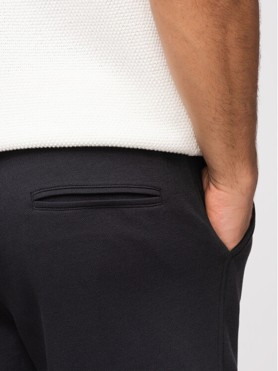 Ombre Ombre Szorty materiałowe OM-SRSK-0124 Czarny Regular Fit