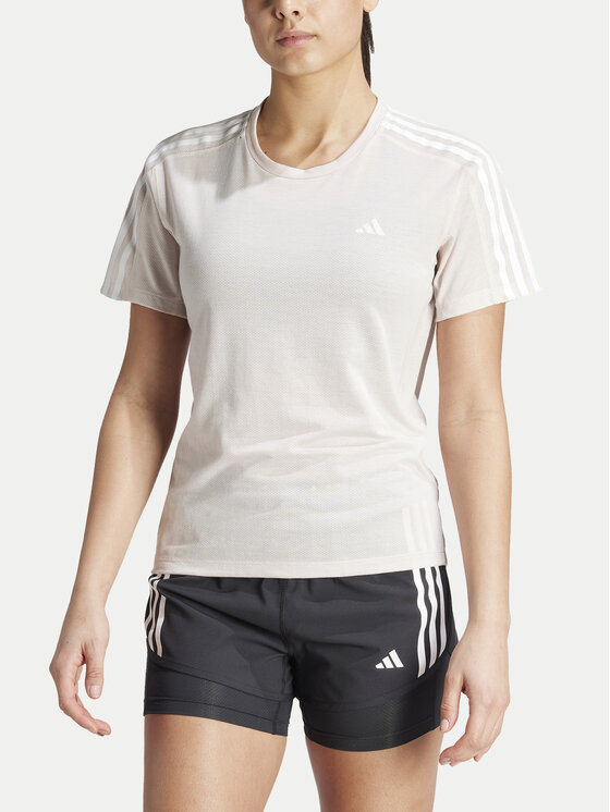 adidas adidas Тениска от техническо трико Own The Run IN8335 Розов Regular Fit