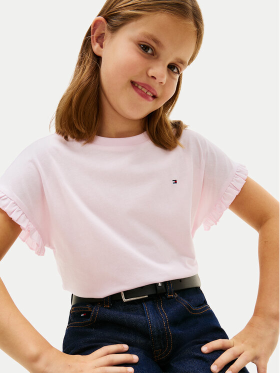 Tommy Hilfiger Tommy Hilfiger Póló Essential KG0KG08970 Világos rózsaszín Relaxed Fit