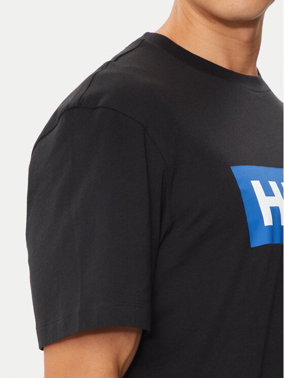 HUGO Hugo Marškinėliai Nico 50522376 Juoda Regular Fit